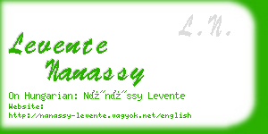 levente nanassy business card
